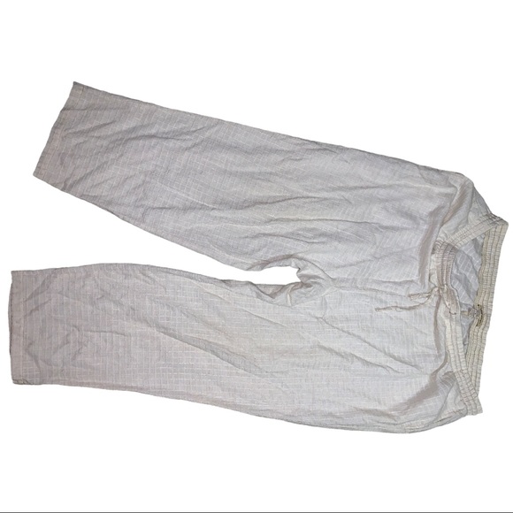 Club Z Collection Beige Lounge Pants Sz 3X Textured Drawstring Elastic Waist - Picture 2 of 16